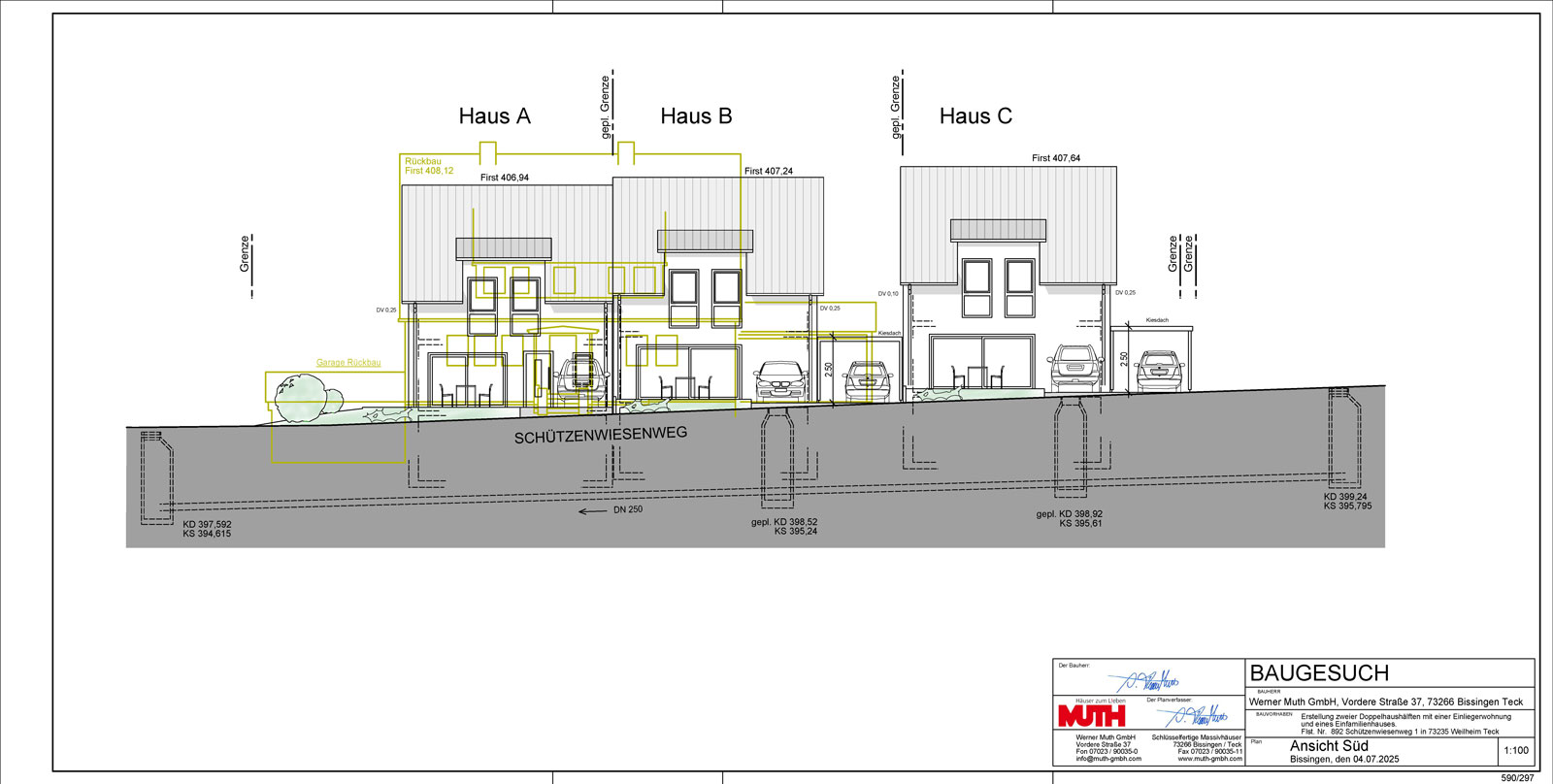 Ansicht Sued Kettenhaus Weilheim
