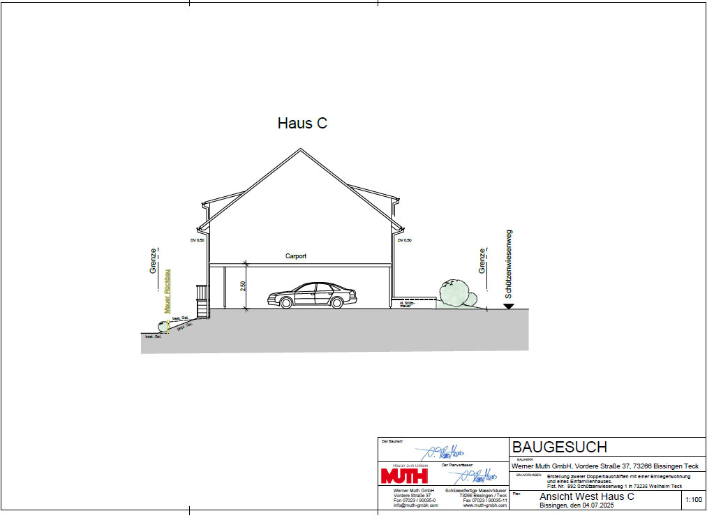 Ansicht West Kettenhaus Weilheim